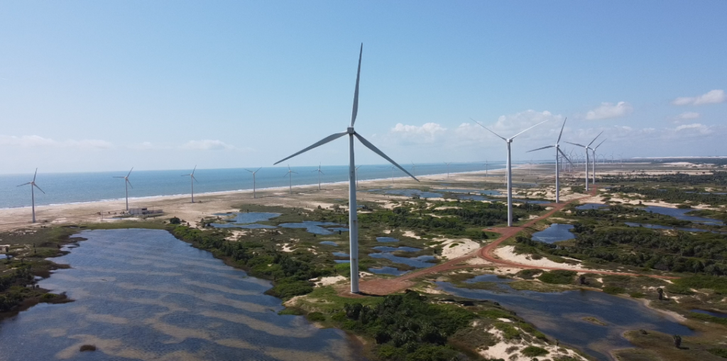 Parque de geração de energia eólica no Brasil. Energia limpa no Nordeste: Potencial renovável e a transição para um futuro sustentável.